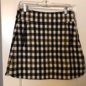 J. Crew Plaid Wool Skirt